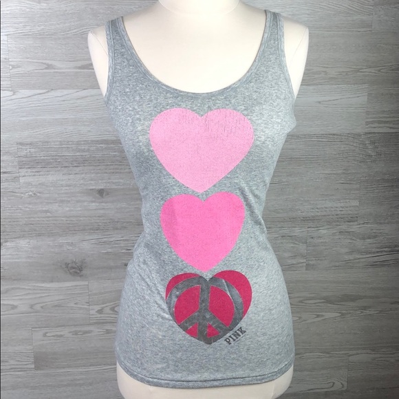 PINK Victoria's Secret Tops - Pink Victoria’s Secret Tank Top Hearts